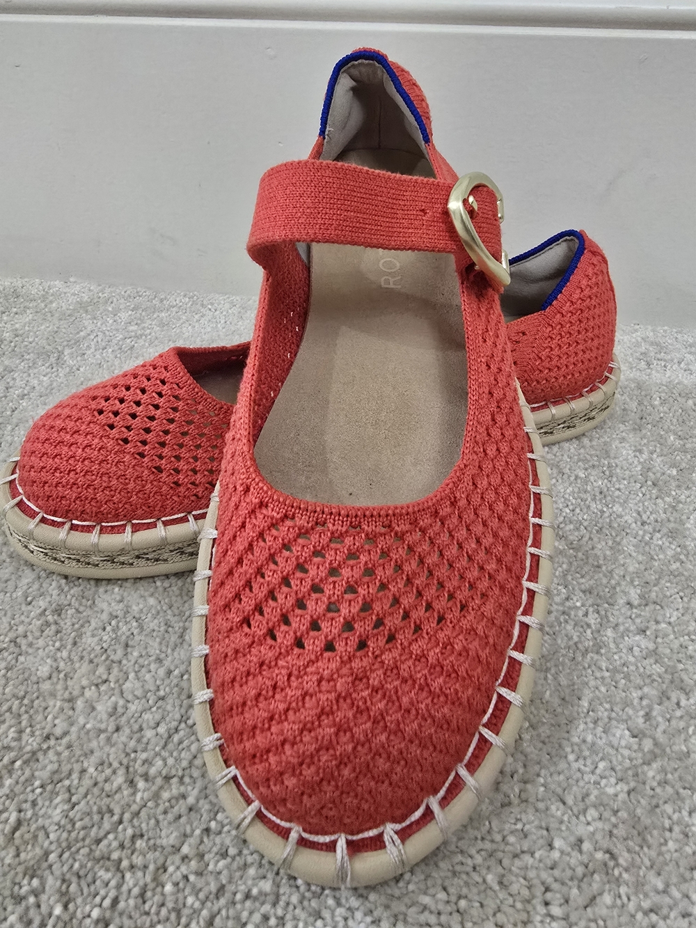 Time and Tru Elegant Red Espadrille Mary Jane Dress Shoes Women’s Size 6 - Picture 11 of 16